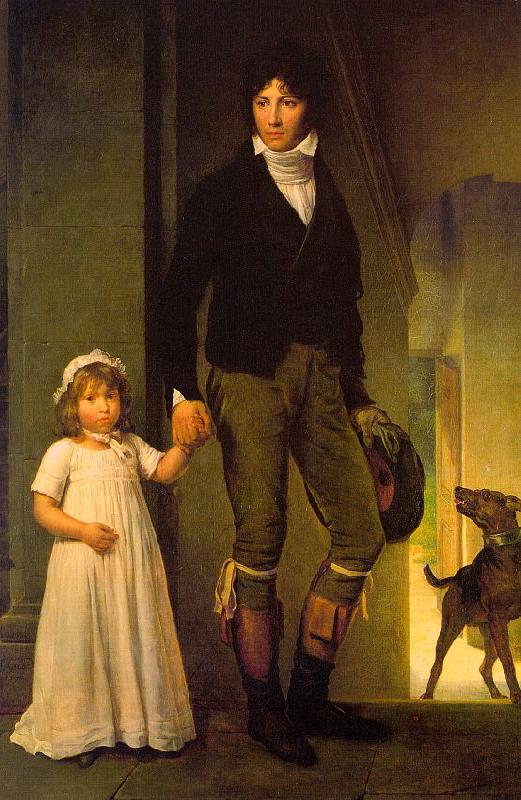  Baron Francois  Gerard Jean-Baptiste Isabey and his Daughter oil painting image